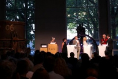 Das Podium, jetzt auch mit Jutta Reiter DGB